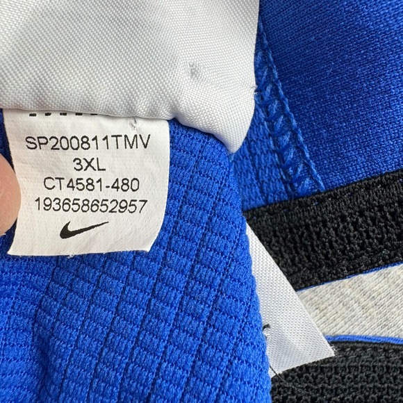 Nike Dri Fit Polo Shirt Mens 3XL Performance Blue Short Sleeve Big Tall Athletic - Picture 9 of 12